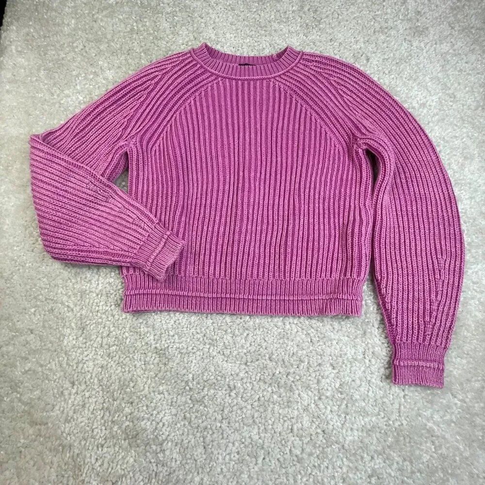 J. Crew Garment Washed Crewneck Sweater Pink